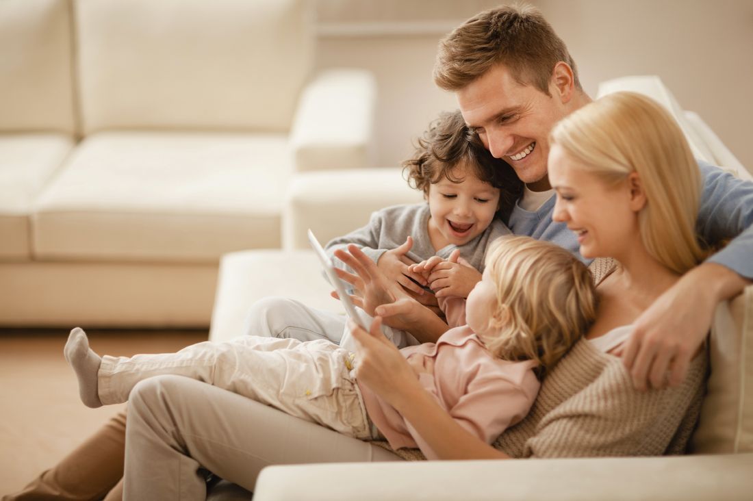 Customers - family sitting together